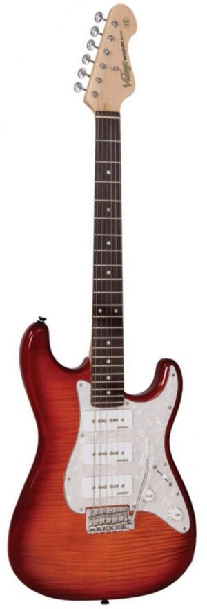 Vintage Custom Special P90 Reissued Flame Cherry Burst