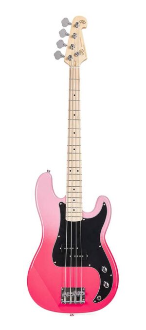 SX Modern Series P-Bass Elektrische Basgitaar Vibrant Pink Burst