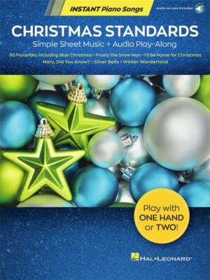 Instant piano songs Christmas Standards audio access included
