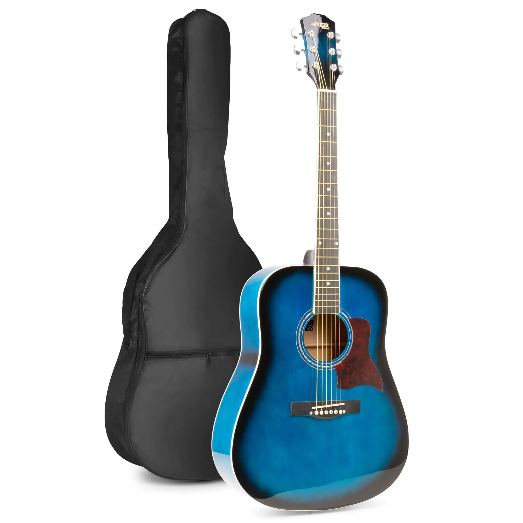 Nauw de ober Geven MAX Western akoestische gitaar starterset - Blauw - Timmer Muziek Beverwijk