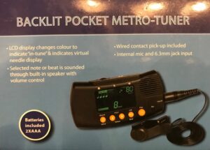 Backlit pocket metronome-tuner