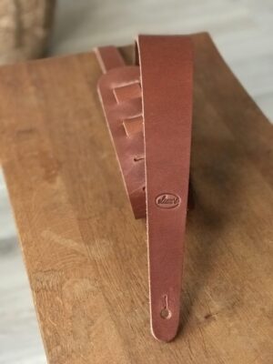 Liams Handgemaakte Bruine Lederen Gitaarband 6cm Breed