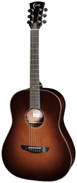 Faith FRESB45 Classic Burst Mars Elektro Volledig Massieve Akoestische Dreadnought Gitaar met 45mm Topkam Incl. Koffer