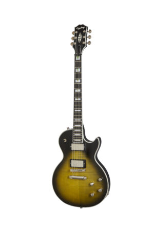 Epiphone Les Paul Prophecy Olive Tiger Aged Gloss met Fishman Fluence PU's