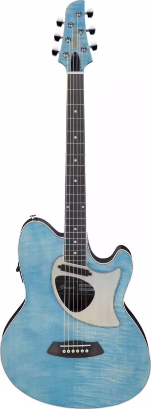 Ibanez TCM50FM Open Pore Denim Blue Elektrisch Akoestische Gitaar