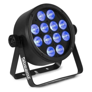 Beamz BAC304 Aluminium Led Par 4in1 12x 8W RGB Led Spot met Afstandsbediening en DMX