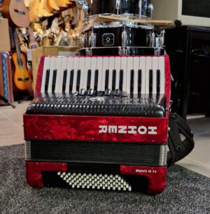 Hohner Bravo III 72 Bas Silent Key Accordeon Incl. Tas ZGAN OCCASION