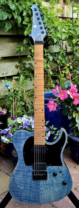 Spira T-450 Trans Blue Elektrische Gitaar met Locking Tuners