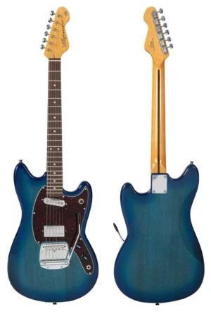 Vintage Revo Colt HS Duo Blue Burst Mustang Style Elektrische Gitaar