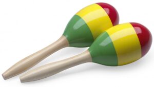 Stagg Houten Maracas 29cm Reggae Design