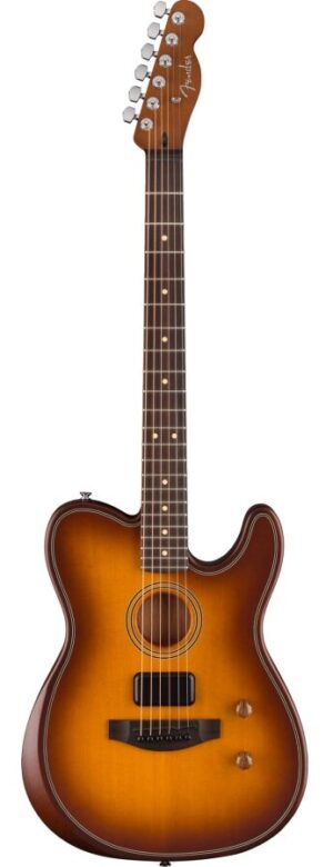 Fender Acoustasonic Standard Telecaster Honey Burst Hybride Elektrisch Akoestische Gitaar