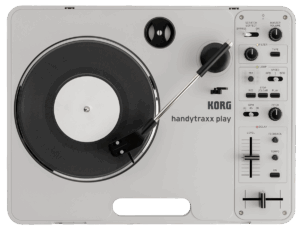 Korg Handytraxx Play Portable Platenspeler met Ingebouwde Speakers, Looper en Effecten All-In-One Vinyl DJ Setup