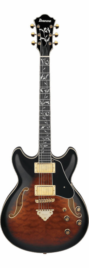Ibanez Artcore Expressionist AS93QSMP Dark Brown Sunburst Semi Hollowbody Elektrische Gitaar