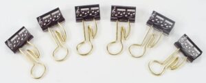 Binder Clip Nootmodel Gold per 6 stuks
