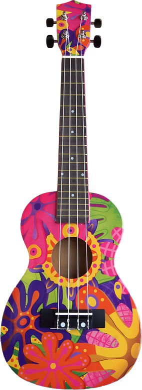 CLX Colorful Flowers Concert Ukulele