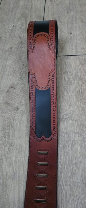 Levy's Walnut/Black Leather 8cm Brede Gitaar of Basriem