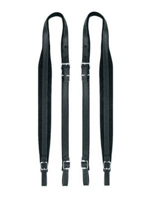 Boston Accordeonriemen Zwart 104 cm 120 Bassen, Split Leder met Velours Voering