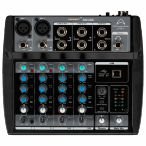 Wharfdale Pro Connect 802USB Compacte 8 Kanaals Mixer met Audio Interface