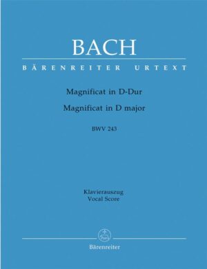 Bach Magnificat In D BWV 243 - Vocal Score nr. BA5103A Klavieruittreksel