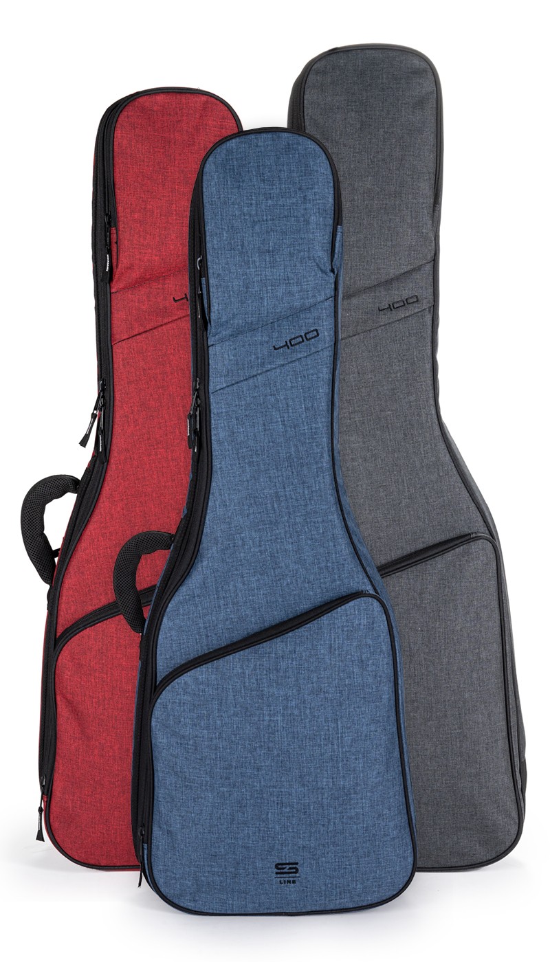 Stefy Line 400 Series Professionele Gevoerde Klassieke Gitaar Gigbag met Laptopvak Grijs