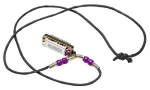 Hohner Mini Mondharmonica Ketting Paars in C