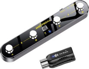 P4 Wireless Pedal Controller met MIDI Receiver – Draadloze Bluetooth MIDI Voetcontroller