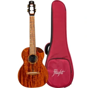 Flight Mustang EQ-A Elektro Akoestische Tenor Ukulele Volledig Massief Incl. Gigbag