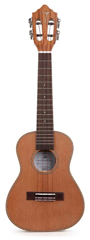 TOM 790 Thinline Concert Ukelele met Massief Red Cedar Bovenblad Incl. Gigbag