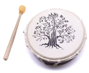 Australian Treasures Frame Drum, Handtrommel 25cm 'Tree of Life' Design Incl. Tas en Klopper