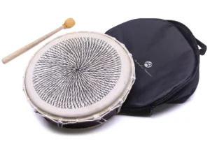 Australian Treasures Frame Drum, Handtrommel 30cm 'Heartbeat' Design Incl. Tas en Klopper