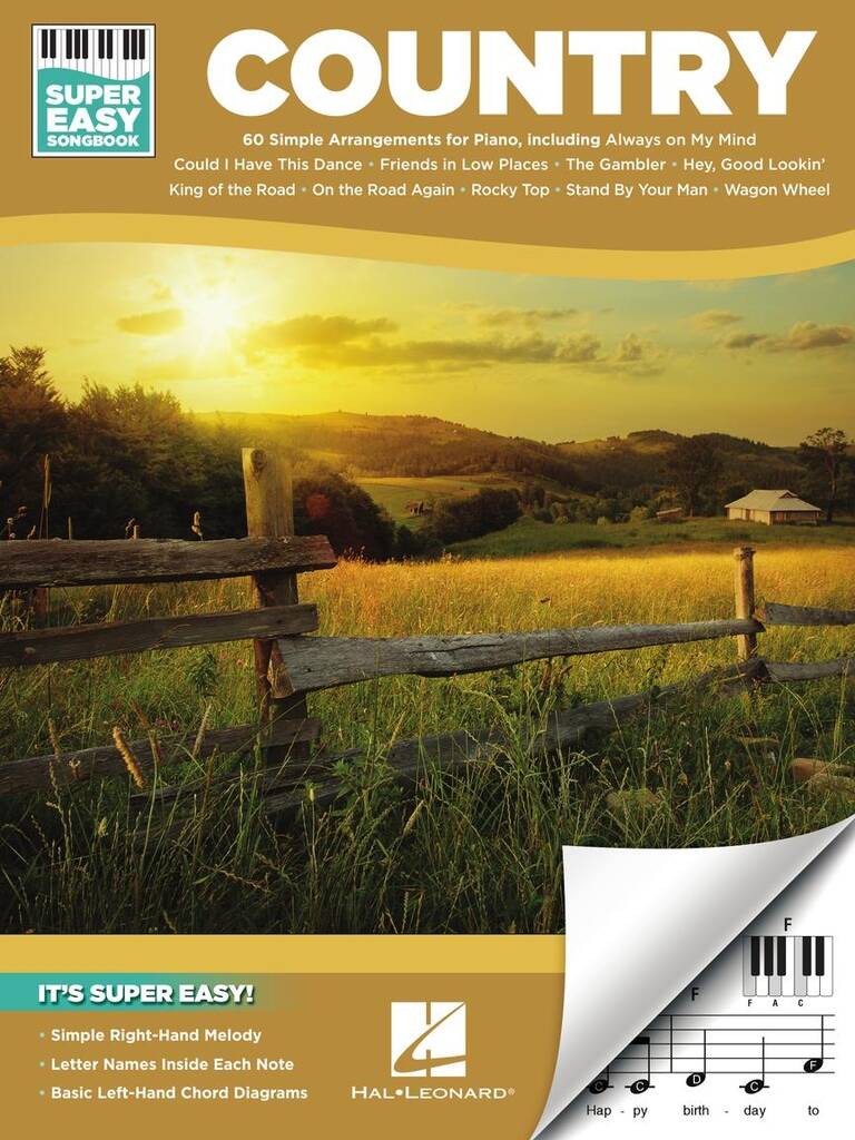 Country – Super Easy Songbook voor Piano of Keyboard