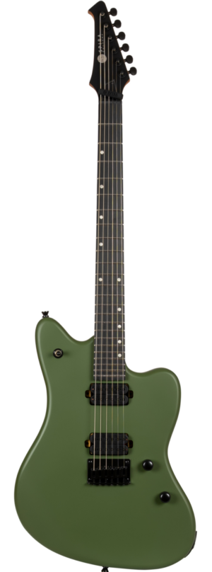 Spira J-400 MGR Satin Green Elektrische Offset Gitaar Jazzmaster Model