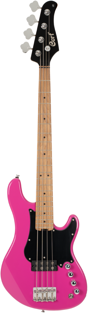 Cort GB Short Scale Fandango Purple Basgitaar met Actieve Elektronica