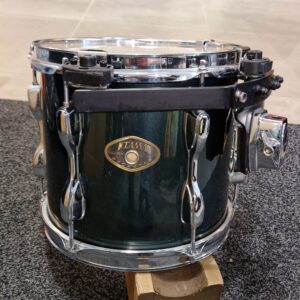 Tama Rockstar Tom 10x9" Star Cast Mount Gun Metal Metallic Green New Old Stock (1998-2005)