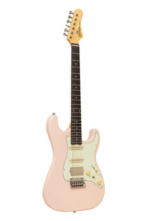 Crafter Charlotte SR SP Solid Pink Strat Model Elektrische Gitaar Incl. Gigbag