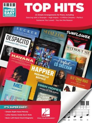 Super Easy Songbook: Top Hits – 22 Pop Hits voor Piano