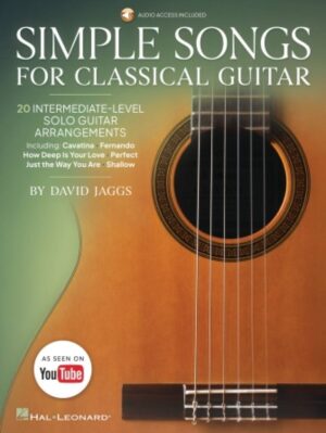 Simple Songs for Classical Guitar – 20 Bekende Songs voor Klassieke Gitaar met AudioOnline